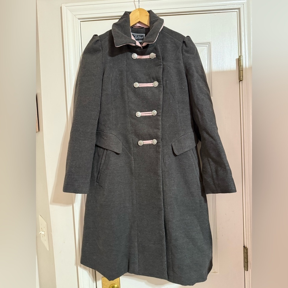 Rothschild Girls' Faux Wool Bandmaster Military Dress Coat